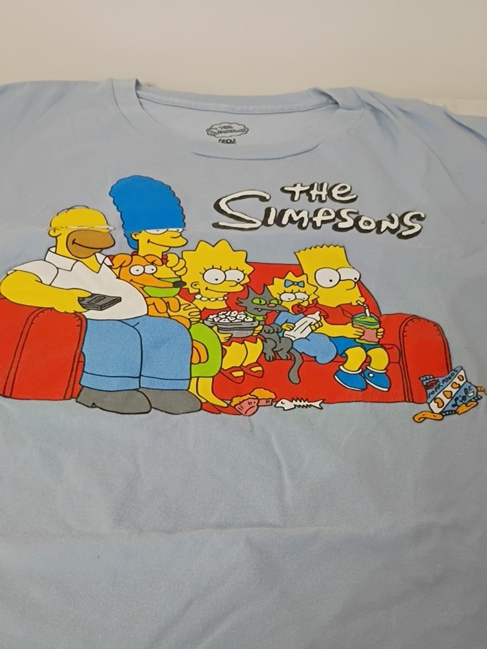 The Simpsons Graphic Tee - Light Blue Short Sleeve Shirt